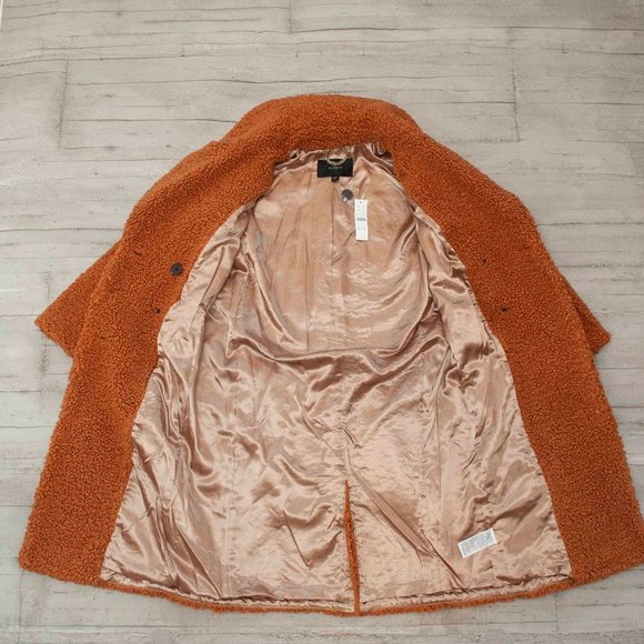 NWT J. Crew Double Breasted Teddy Sherpa Coat in Adobe Clay - PXS - Picture 3 of 9